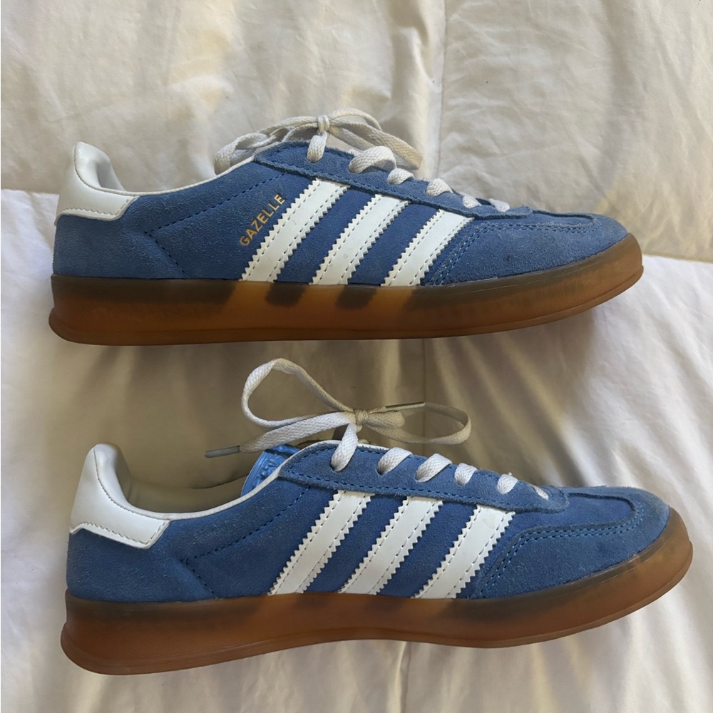 Adidas Gazelle Blue Suede Sneakers